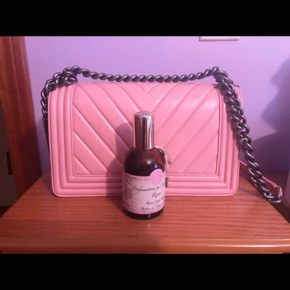 Pink Chevron Crossbody